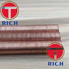 UNS12200 Spiral Brass Finned Tube Heat Exchanger / Red Finned Copper Tubing