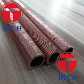 Un buen precio. UNS12200 tuercen en espiral el cambiador de calor de cobre amarillo del tubo aletado/tubería de cobre aletada roja en línea