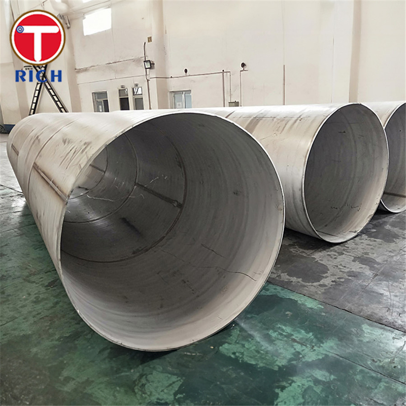 Tubo de acero inoxidable austenítico de gran diámetro soldado ASTM A409 TP201 para el servicio corrosivo o a alta temperatura