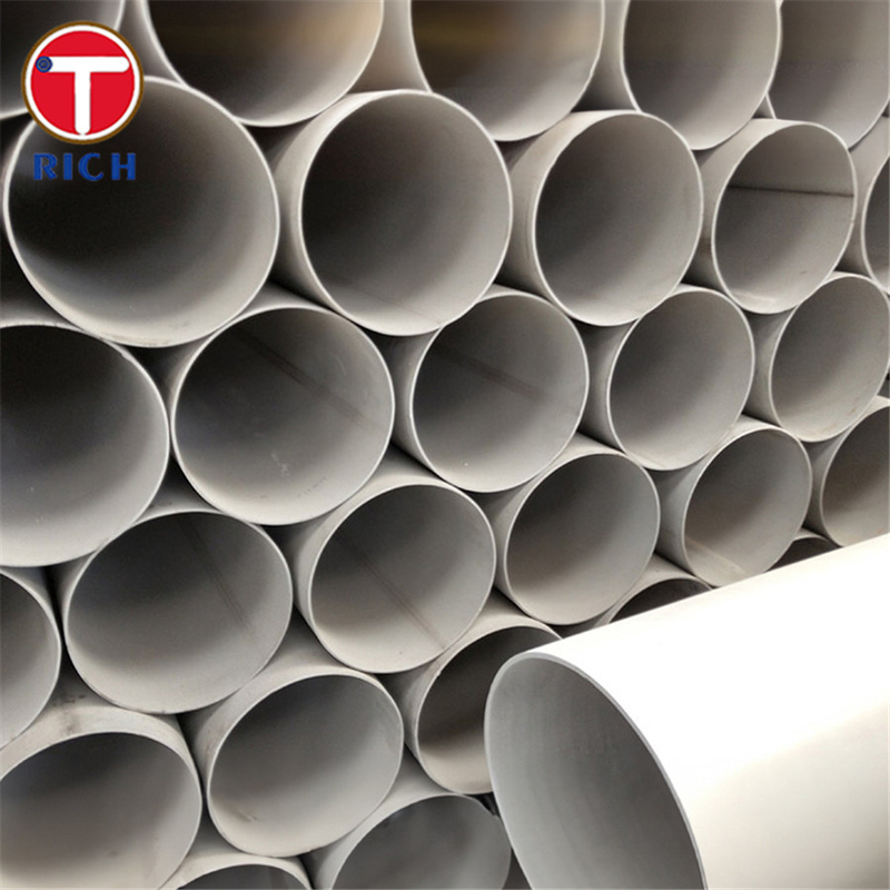 Tubo de acero inoxidable austenítico de gran diámetro soldado ASTM A409 TP201 para el servicio corrosivo o a alta temperatura