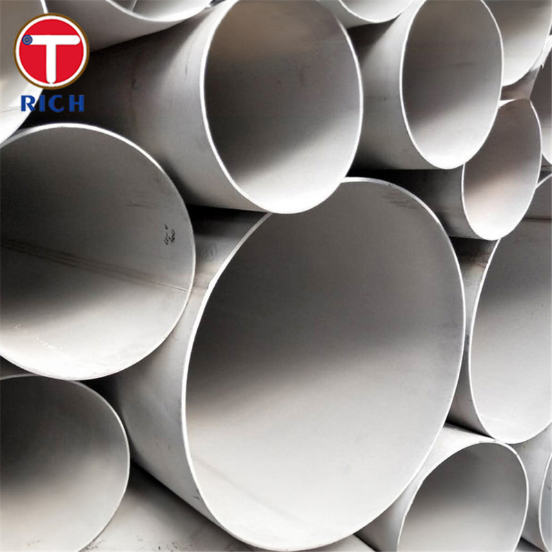 Tubo de acero inoxidable austenítico de gran diámetro soldado ASTM A409 TP201 para el servicio corrosivo o a alta temperatura
