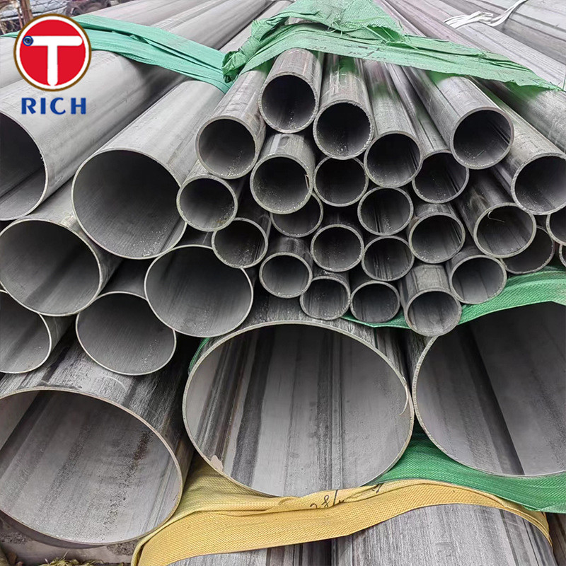 JIS G3468 304 Tubos de acero inoxidable de gran diámetro Tubos de acero inoxidable soldados para baja temperatura