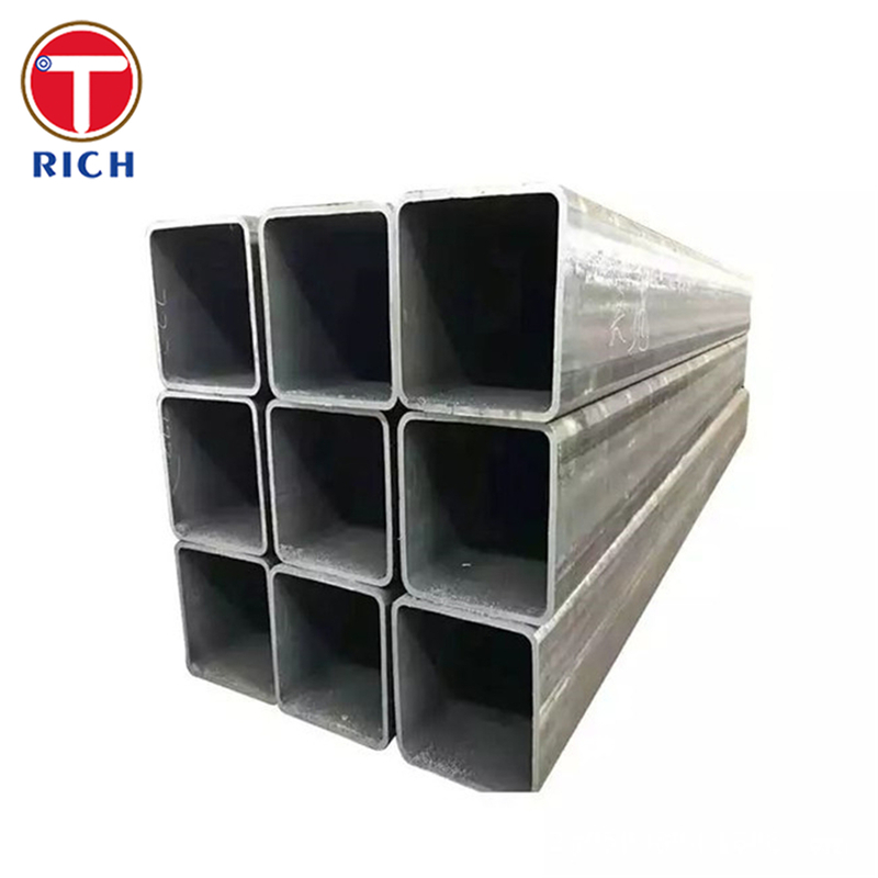 Tubo de acero cuadrado galvanizado S235JR, tubo de acero soldado conformado en frío para estructuras