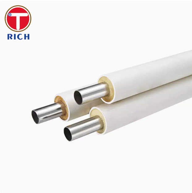 ASTM A213 Tubería de acero con revestimiento de PVC Tubería de acero inoxidable austenítico sin costura para aislamiento