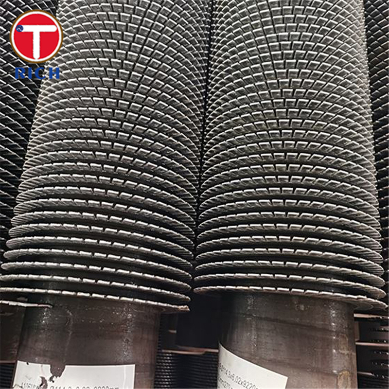 Tubo con aletas en espiral para intercambiadores de calor industriales con alta eficiencia de transferencia de calor y fuerte unión de aletas