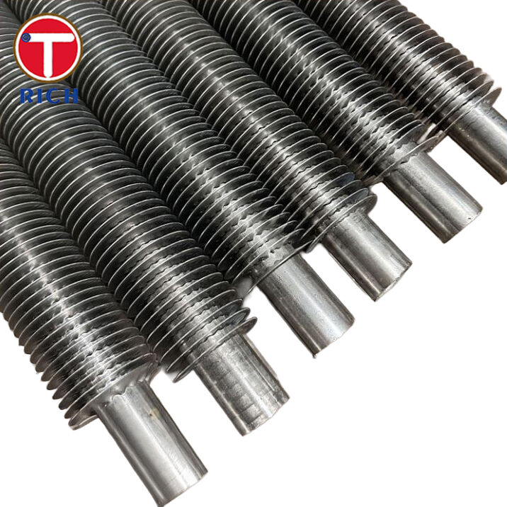 Tubo aleteado enrollado por tensión en L de acero aleado para intercambiadores de calor con transferencia de calor mejorada