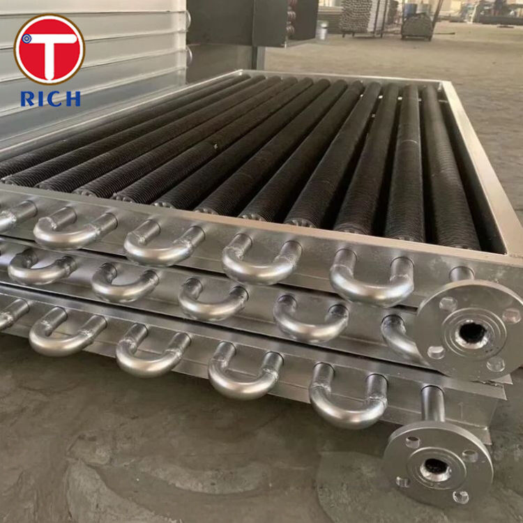 Tubo de aleta de tipo L de aluminio con rodadura de tensión en pie L para intercambiadores de calor resistentes a la corrosión