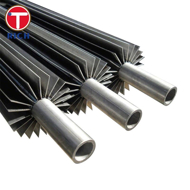 Tubos aleteados longitudinales soldados resistentes a la corrosión con alta tolerancia a la temperatura para una transferencia de calor mejorada en intercambiadores de calor de aceite