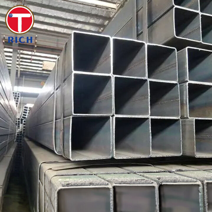 Tubos cuadrados estructurales de acero al carbono soldado en frío de grado C ASTM A500 con resistencia a la resistencia de 50 ksi