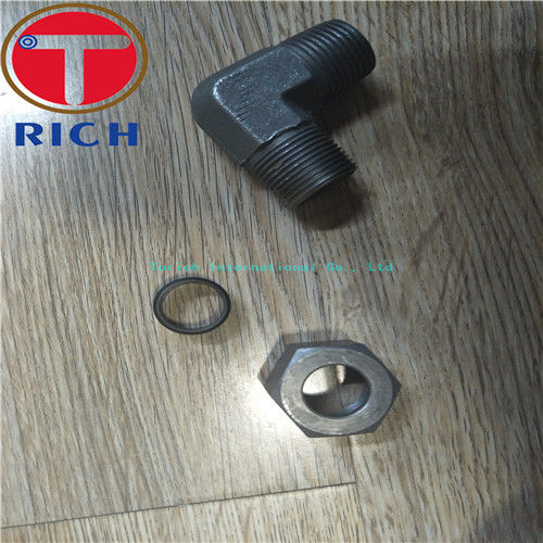 Conector TCT06-02R del codo del hilo del tubo del acero de carbono que trabaja a máquina para los tubos engrasados