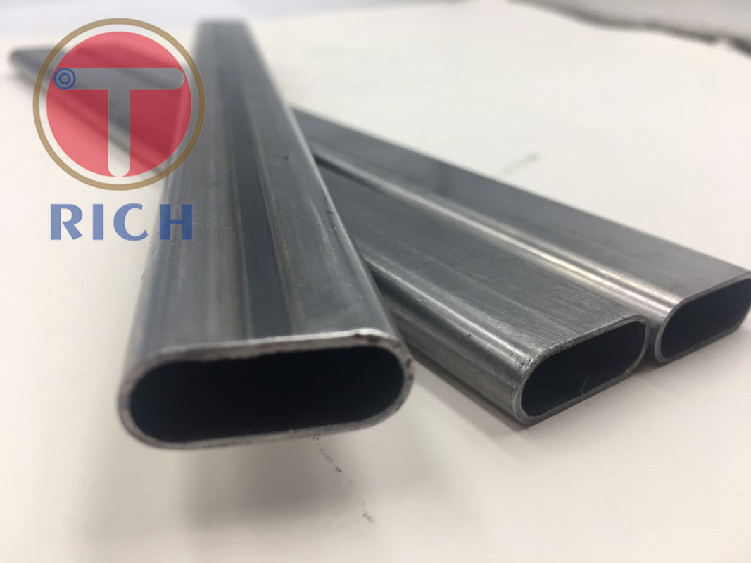 Q235 25*10*1m m soldó con autógena la tubería de acero oval plana para el equipo ligero del entrenamiento