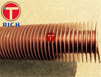 Un buen precio. OD25mm serró el tubo de cobre aletado para el refrigerador de aire en línea